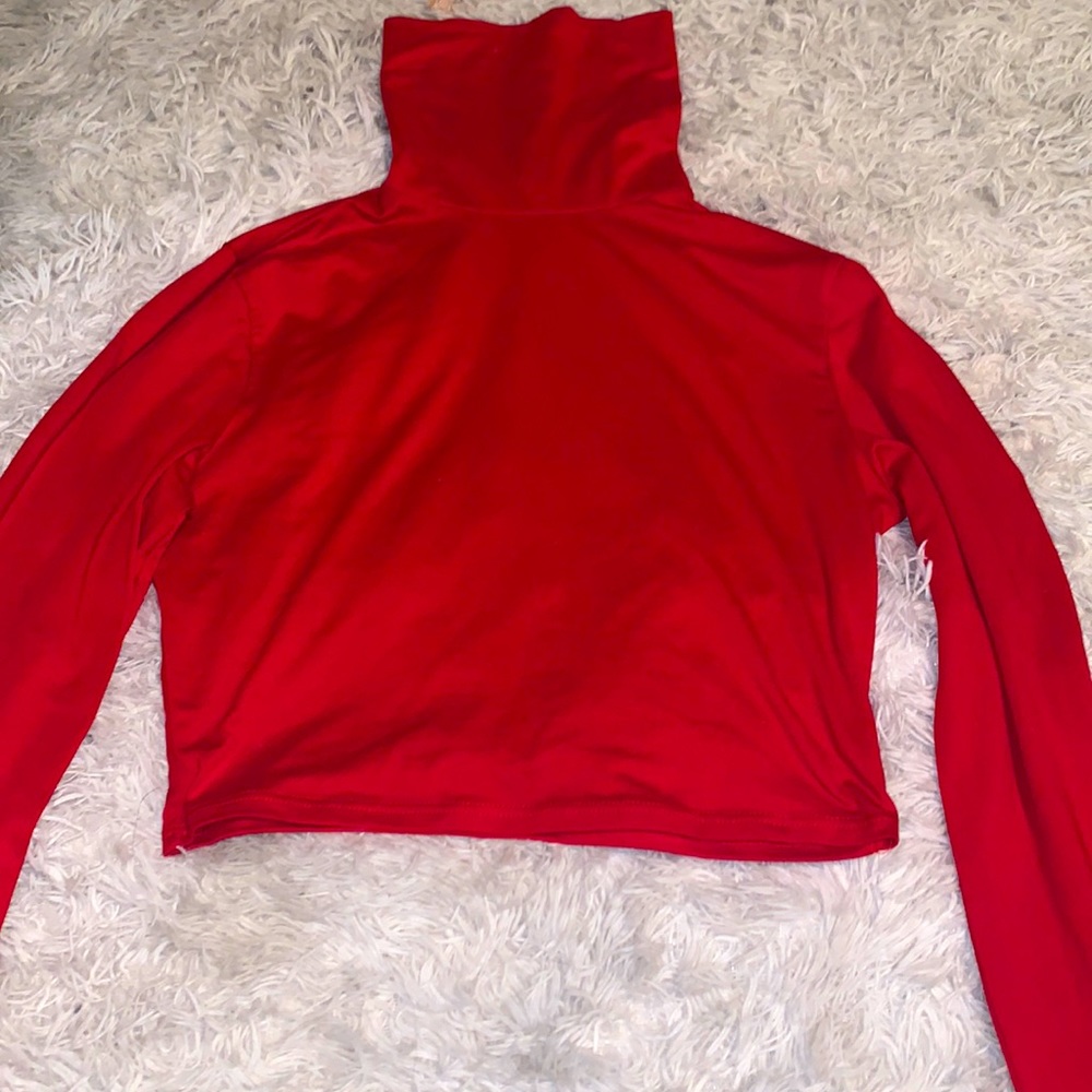 Cherry Long Sleeve Crop